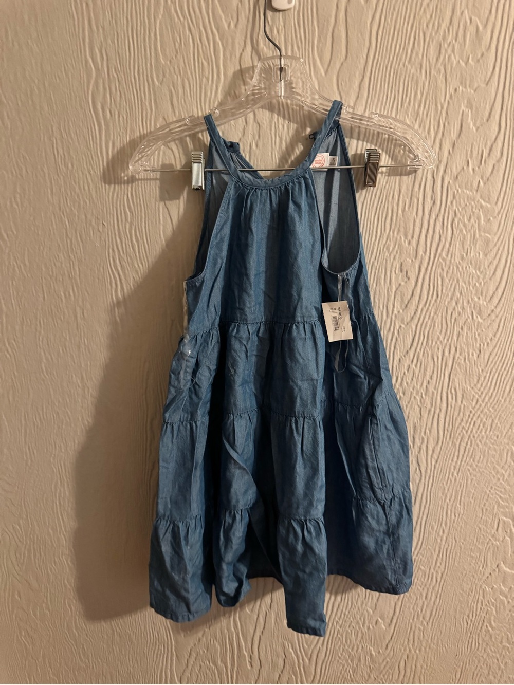 wonder nation Blue Tiered Halter-Style Girls Dress